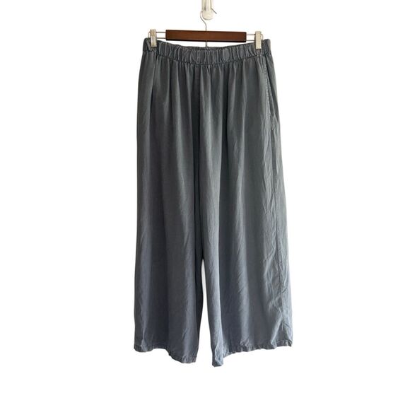 bryn Walker Pants - Bryn Walker 100% Tencel Flood Pant Wide Leg Pocket Lagenlook Boho Chic Beach Med